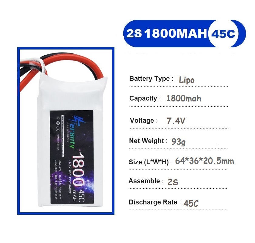 2PCS 7.4V Lipo 2S Batteria 150 - Rc Hobby Drone recensione e prezzo